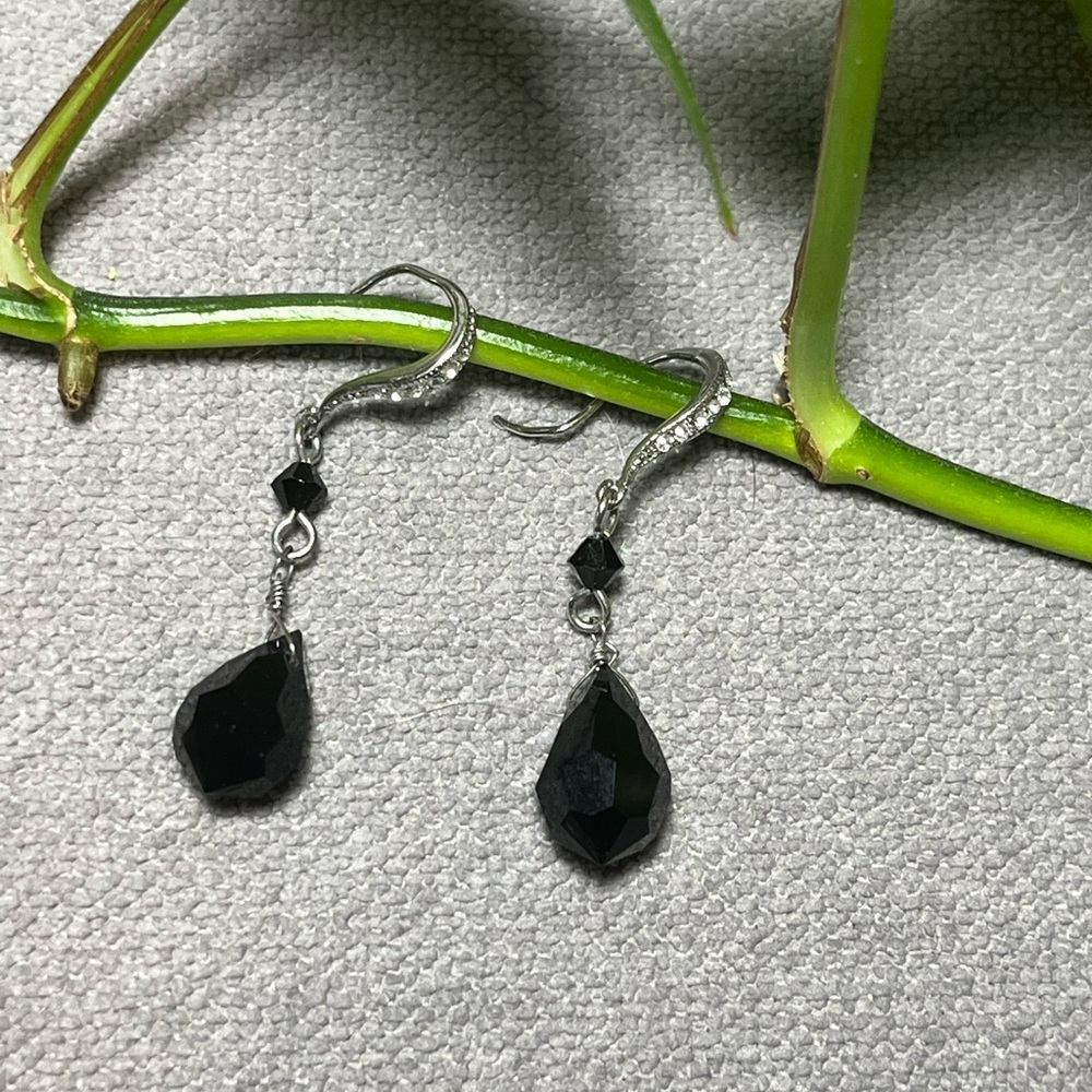 Elegant Black Drop Earrings